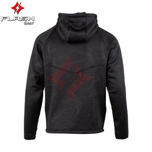 เสื้อฮู้ดมอเตอร์ไซค์แบบยูนิเซ็กซ์ FLASH GEAR พร้อมชุดเกราะป้องกันเต็มตัว ซับในถอดออกได้ พร้อมแผ่นป้องกันแรงกระแทกที่ได้รับการรับรองมาตรฐาน CE แบบซิป - Product Image 3