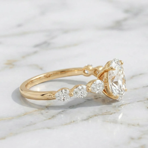 Bague de fiançailles classique en or jaune avec diamant de laboratoire de qualité supérieure, 2 carats, taille marquise, pour femme - Product Image 5