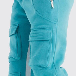 Pantalon cargo taille haute à cordon de serrage en 100 % coton à carreaux, nouveau modèle très tendance avec poches stylées - Product Image 5