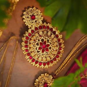 Fashion Jewelry Sets Big Floral Ruby Kadas - Product Image 3