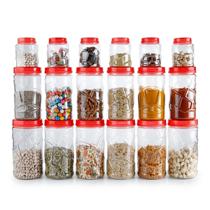 Pot en verre transparent avec couvercle à vis, étiquette sérigraphiée pour épices, herbes, noix, assaisonnements, récipient de cuisine - Product Image 1
