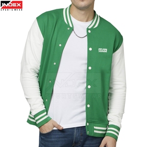 Chaqueta Varsity Moderna para Hombre, Chaqueta Bomber con Mangas de Cuero, Estilo Urbano Otoño Invierno, Ropa Exterior de Moda, Personalizada OEM - Product Image 1