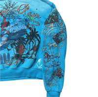 TITAN TREAD WEAR Sweat-shirt à capuche zippé surdimensionné en molleton bouclette polyester/coton épais pour homme, personnalisé en usine, brodé