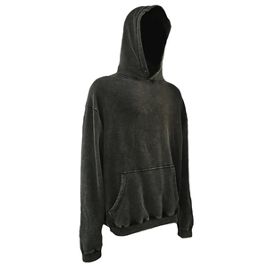 Sweats à capuche unis délavés à l'acide, grande taille, poids lourd, pour hommes, modèle 2026, en vente - Product Image 2