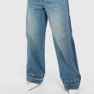 Jeans de Mezclilla Casuales de Cintura Alta, Lavados, Transpirables y Ecológicos para Mujer, Personalizados por el Fabricante - Product Image 3