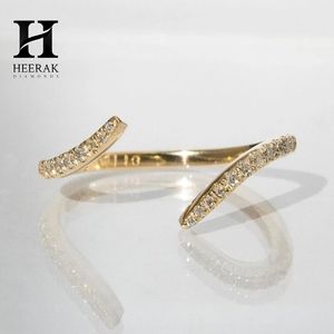 Conjunto de Anillos de Boda Marquise de Moda, 2 Piezas, Banda Asimétrica de Contorno Cruzado, Oro Amarillo de 10K y 14K, Joyería Personalizada - Product Image 6