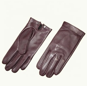 ถุงมือหนังนิ่มของผู้ชายหนังแกะฤดูหนาวหรูหราคลาสสิก - Product Image 5
