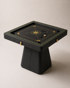 Mesa de Carrom Elysian Square Signature, Diseño Moderno con Base de Pedestal Resistente para Uso en el Hogar y Clubes - Product Image 6