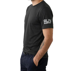 Men's Black Sleeveless O-Neck T-<b>Shirt</b> Regular Fit Knitted Casual <b>100</b>% <b>Polyester</b> Quick Dry Breathable - Product Image 3