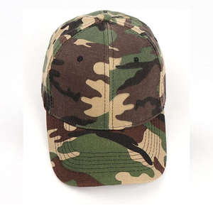 Casquettes de baseball unisexes 6 panneaux en sergé de coton camouflage, design OEM, tendance, classiques et élégantes, pour sports d'hiver, avec perles, en vente - Product Image 5