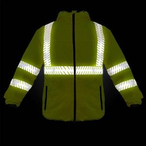 Chaqueta de Seguridad Fluorescente Verde de Alta Visibilidad, Transpirable y Antiestática, con Logotipo Personalizado, Servicio OEM, para Seguridad en la Construcción - Product Image 4
