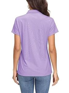 Polos et t-shirts légers, respirants, de couleur violette, personnalisés pour le sport et le golf, pour femmes, fabriqués au Pakistan. - Product Image 2