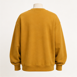 Sudadera Personalizada Ochre para Hombre, Corte Holgado, Cuello Redondo, Felpa Suave, Mezcla de Algodón y Felpa, MCRW-0022 - Product Image 3