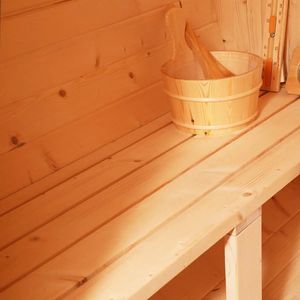 Sauna a Botte Rustica in Cedro per Esterni TMG LIVING, 3 Posti con Porta in Vetro Temperato, Modello LSN42 di TMG - Product Image 6