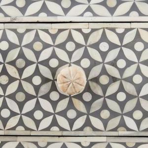 Cajón con Incrustaciones de Hueso de ILAHI, Diseño Moderno con Detalles de Ágata, Mueble Portátil para el Hogar - Product Image 5