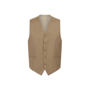Chaleco Formal de Traje para Hombre, Color Gris, Cuello en V, Doble Botonadura, Lana y Poliéster, con Decoración de Cadena, para Otoño - Product Image 4