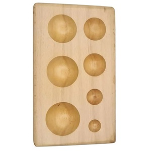Bloc de façonnage et de bombage en bois dur de forme ronde pour bijoux, outil de façonnage à 7 cavités de différentes tailles - Product Image 3