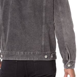 Dernières tendances en matière de vestes en jean pour hommes, manches longues, col rabattu, coupe classique, fermeture à boutons. - Product Image 5