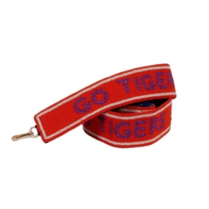 Heavy Duty Navy Blue & Orange Beaded Gameday Bag <b>Straps</b> Custom War Eagle Go Auburn Style Handmade Bead University <b>Straps</b> 2026 - Product Image 3