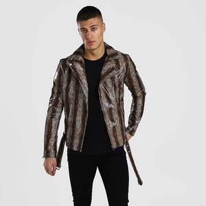 Factory Proper Design Newest Style Men's Biker <b>Leather</b> Jacket Classic Look Great Personality Men's <b>Leather</b> Jacket - Product Image 5