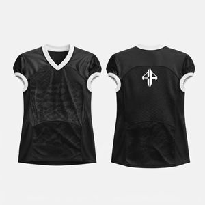 เสื้อฟุตบอลอเมริกันชาย คอวี พิมพ์ลายด้วยความร้อน วัสดุโพลีเอสเตอร์ 100% โดย RIVIAN ATLANTIC - Product Image 1
