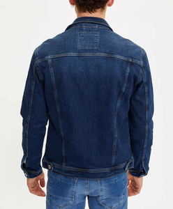 Custom <b>Men</b> <b>Denim</b> <b>Jacket</b> Solid Winter Vintage Washed Cotton Casual Outerwear Slim Fit Button Durable Front OEM ODM Private Label - Product Image 6