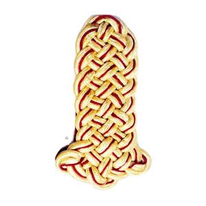 Accesorios de Uniforme Hechos a Mano, Ecológicos y de Moda: Cordón Metálico de Poliéster/Nailon con Cordón Dorado y Marrón, Estilo Epaulettes - Product Image 1