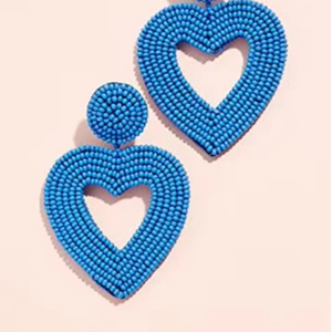 Pendientes Colgantes con Diseño Navideño Festivo, Hechos a Mano con Cuentas de Semillas y Bordado de Logotipo Personalizado, Accesorio de Moda - Product Image 1