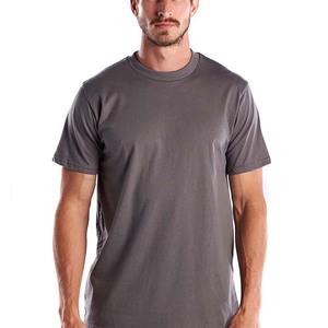 T-shirt à manches courtes pour homme, vert olive, coupe classique, col rond, décontracté, couleur unie, jersey en coton teint uni - Product Image 5