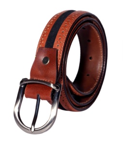 Ceinture en cuir unisexe, finition lisse et polie, pour un look de bureau et formel, ceinture en cuir réglable, style artisanal pour un ajustement parfait - Product Image 4