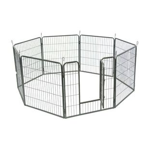 Recinto per Cani in Metallo a 8 Pannelli, Robusto, 32 Pollici, Recinzione e Area di Esercizio per Animali Domestici - Product Image 5