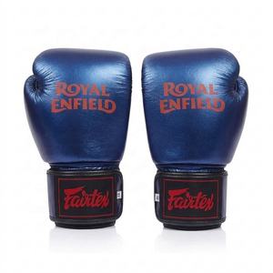 Guantes de Boxeo Fairtex X Royal Enfield Edición Limitada de Alta Calidad, Cuero Vacuno Auténtico, Dedos Completos, Antideslizantes, con Cierre de Velcro - Product Image 2