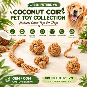 Jouet à mâcher pour animaux de compagnie en fibre de coco 100% naturelle, biodégradable, pour le nettoyage des dents, corde à mâcher pour chien, fabricant en gros, logo personnalisé - Product Image 1