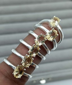 Natural Moss Agate Faceted Oval Prong <b>Set</b> <b>Silver</b> Plated <b>Ring</b> Handmade Green Gemstone <b>Ring</b> for Women Wholesale Jewelry - Product Image 3