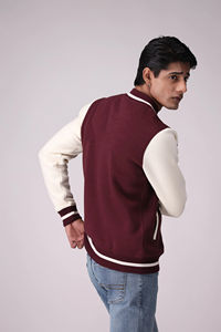 Veste universitaire en laine de haute qualité pour hommes, fermeture à boutons, poches, style Letterman, veste de baseball, veste bomber universitaire pour hommes - Product Image 5