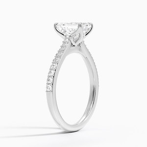 แหวน BOJ รุ่น 064 ทรง Emerald Cut เงินแท้ 925 ประดับเพชร Elodie Cathedral 2 กะรัต สี D ความสะอาด VVS1 มอยส์ซาไนต์ รับรองโดย GRA ราคาถูก ขายดี - Product Image 2