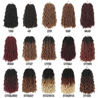 MS Factory Gypsy Locs Ondulés Synthétiques pour Tressage, Extensions de Cheveux Fausses Locks Gypsy, Tresses au Crochet, Cheveux Gypsy Locs