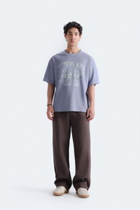เสื้อยืดโอเวอร์ไซส์ผู้ชาย Sportsly International Urban Culture แขนสั้น คอกลม สไตล์สตรีท ผ้าฝ้ายเจอร์ซีย์ 100% ทรงปกติ - Product Image 6