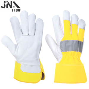 Guantes de Trabajo de Cuero, Protección para Manos, Doble Palma de Cuero, Guantes de Seguridad para Jardinería y Trabajo - Product Image 1