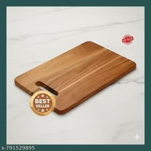 Rectangle <b>Wooden</b> Chopping Board With Handle 1.5cm Thick Single <b>Piece</b> Kitchen Cutting Block - Product Image 3