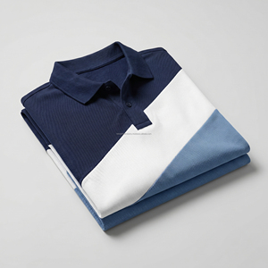 Polo Personalizado para Hombre con Bloques de Color, Panel Diagonal, Algodón Piqué Transpirable, Corte Ajustado, Manga Corta, Camiseta Casual de Golf para Verano - Product Image 5