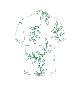 Polo con estampado de hojas verdes minimalistas para hombre, camiseta de golf informal de manga corta a la moda de verano - Product Image 2