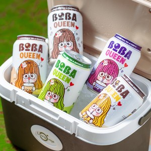 Bebidas de Té de Burbujas Enlatadas en Oferta, 330 ml, Té con Leche Boba Queen y Perlas de Boba Negras - Muestra Gratuita OEM - Diseño Gratuito - Product Image 3