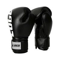 Gants de boxe Muay Thai Pro Sanda 10oz-16oz en cuir PU, logo personnalisé, antidérapants, respirants, avec fermeture de haute qualité