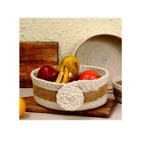 Latest Design Handmade <b>Basket</b> Straw Storage Bin Seagrass Macrame <b>Basket</b> <b>With</b> <b>Handle</b> Rattan <b>Basket</b> for Home Decoration - Product Image 6