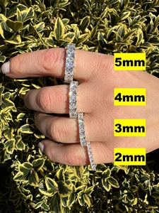 925 Sterling <b>Silver</b> VVS Moissanite Princess Cut Diamond Wedding <b>Ring</b> Full <b>Eternity</b> Band Engagement <b>Ring</b> Fine Jewelry - Product Image 2