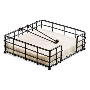 Porta Servilletas de Metal y Madera, Color Negro, Estilo Rústico, para Mesas, Porta Servilletas de Papel, Buena Calidad a Bajos Precios - Product Image 1