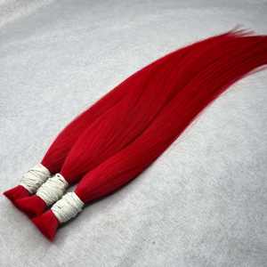Proveedor B2B CDYHAIRVN, Paquetes de Cabello Humano Virgen Vietnamita Liso Natural, Color Rojo Personalizado, Sin Procesar, Cutícula Alineada - Product Image 1
