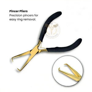 Pince à ouvrir les boucles pour extensions de cheveux en acier inoxydable doré professionnel, pour micro-anneaux, nano-anneaux et extensions I-Tip - Product Image 3