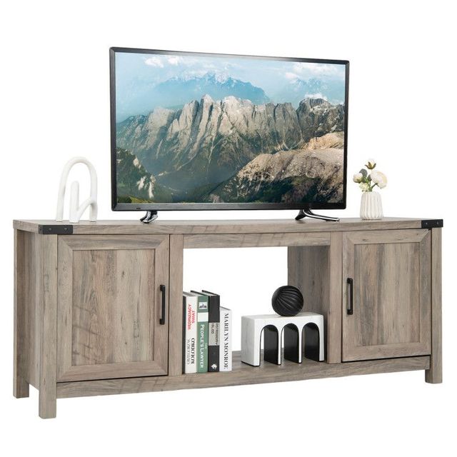 Electric Fireplace TV Stand with Storage Cabinets Accommodates TVs up to 70 Inch
